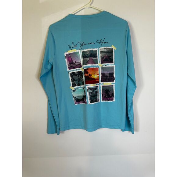 Island Beach Lifestyle Destin Florida Women’s XL Blue UPF 50+ Long Sleeve Shirt - Picture 3 of 5